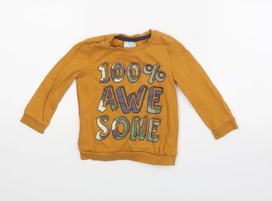 So Cute Boys Yellow Pullover Jumper Size 12-18 Months