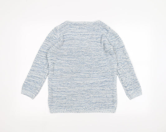 Womens UK Size 10 Caroll Blue Pullover Jumper
