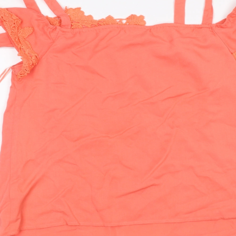 Womens UK Size 14 Oasis Pink Basic T-Shirt