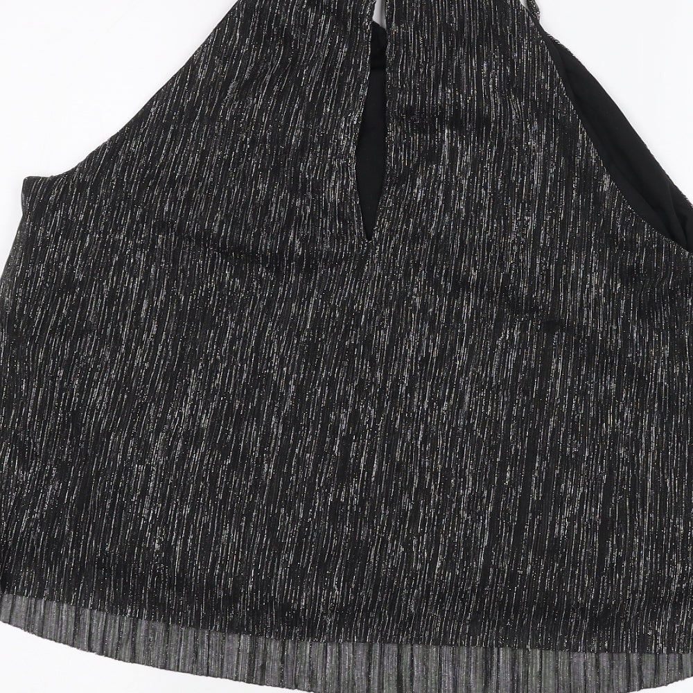 Womens UK Size 14 H&M Black Basic T-Shirt