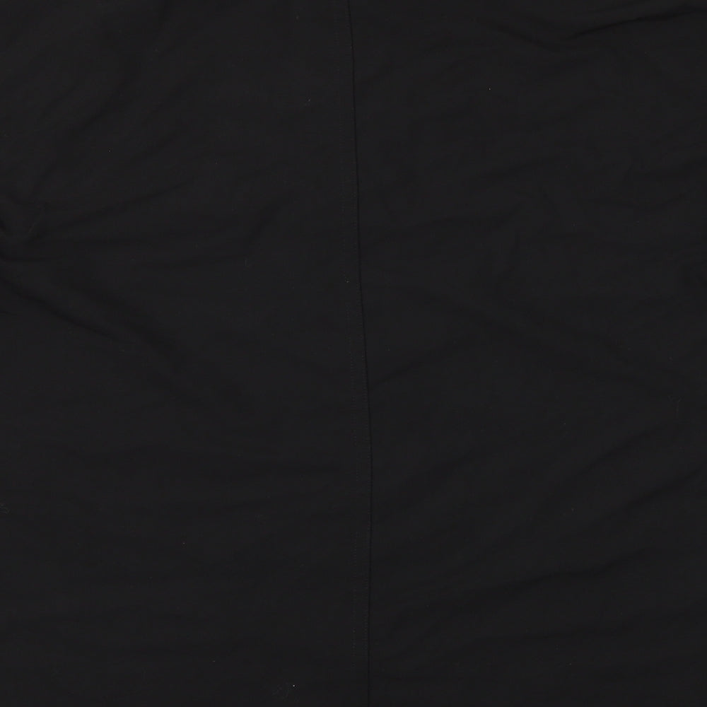 Mens UK Size 46 Preworn Black Button-Up Long Sleeve Casual Shirt