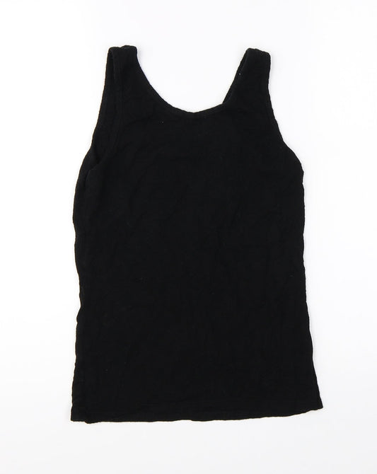 Boohoo Womens Black Basic Tank Size 10