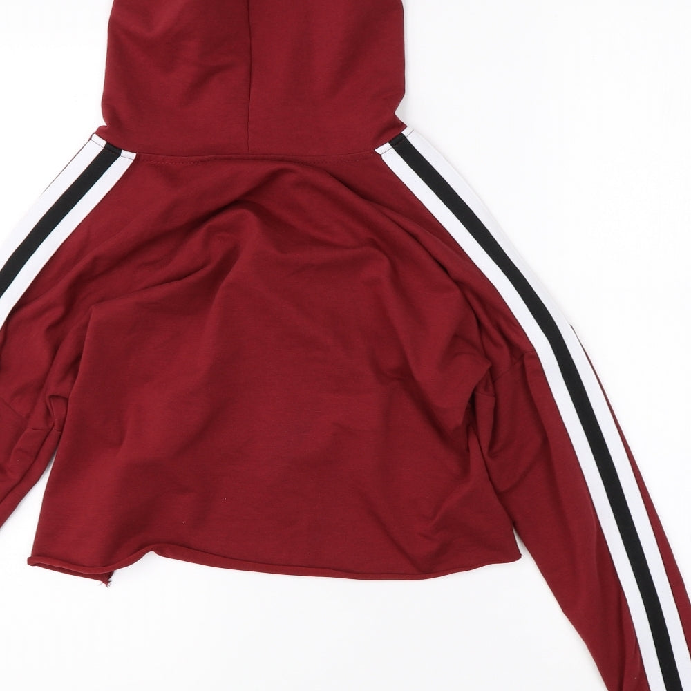 Preworn Womens Red Shrug Hoodie Size S - cropped