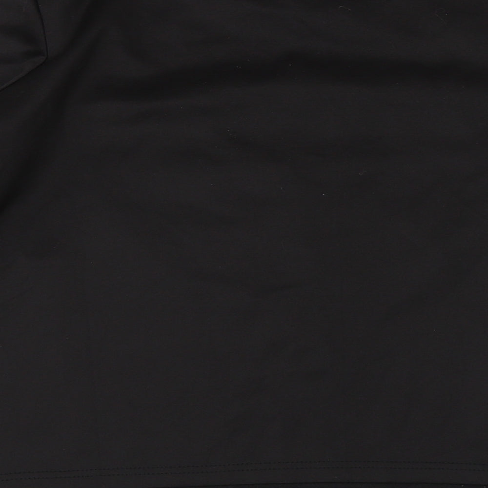 Womens UK Size M Lily White Black Basic T-Shirt