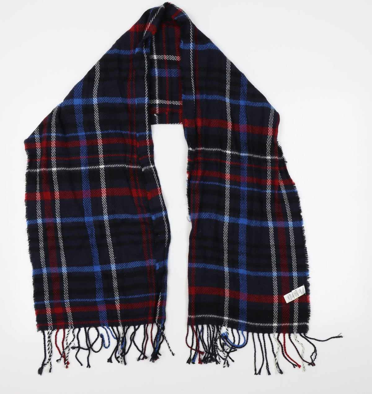 Marks & Spencer Womens Blue Plaid Scarf