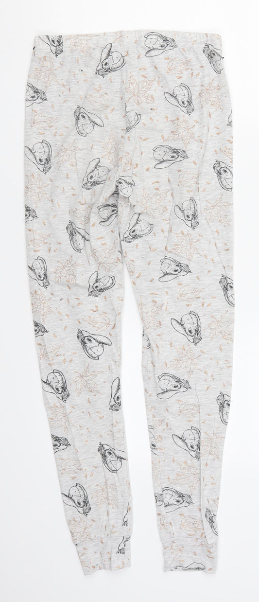 F&F Womens Grey Trousers Size 8 L27 in - Eeyore Loungewear