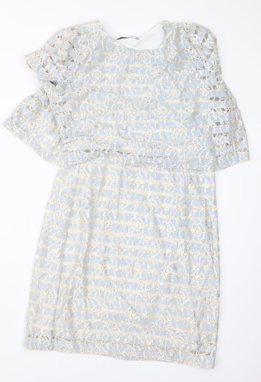 Definitions Womens Blue A-Line Size 10