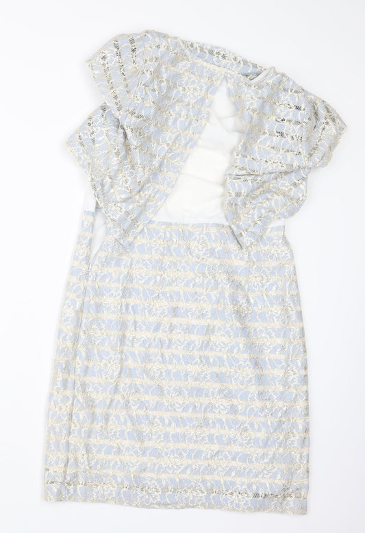 Definitions Womens Blue A-Line Size 10