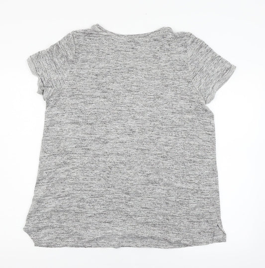 Papaya Womens Grey Jersey Basic T-Shirt Size L