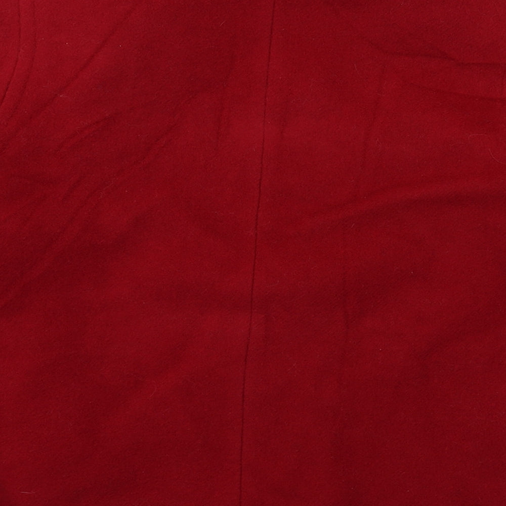 Womens UK Size 14 Preworn Red Overcoat
