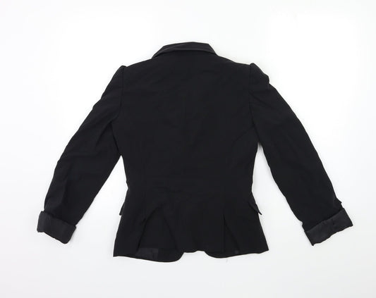 Atmosphere Womens Black Ramie Jacket Blazer Size 8
