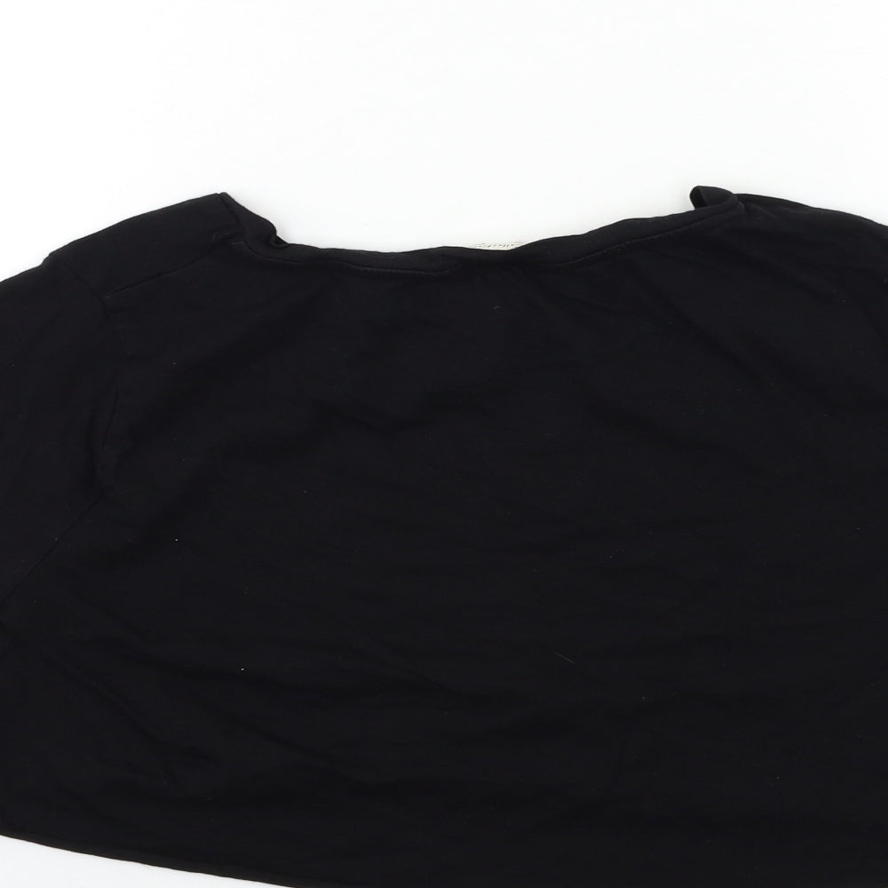 F&F Womens Black Basic T-Shirt Size 8