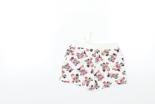 Disney Baby White Geometric Cropped Leggings Size 18 Months