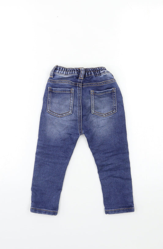 George Baby Blue Denim Snow Pants Jeans Size 12 Months