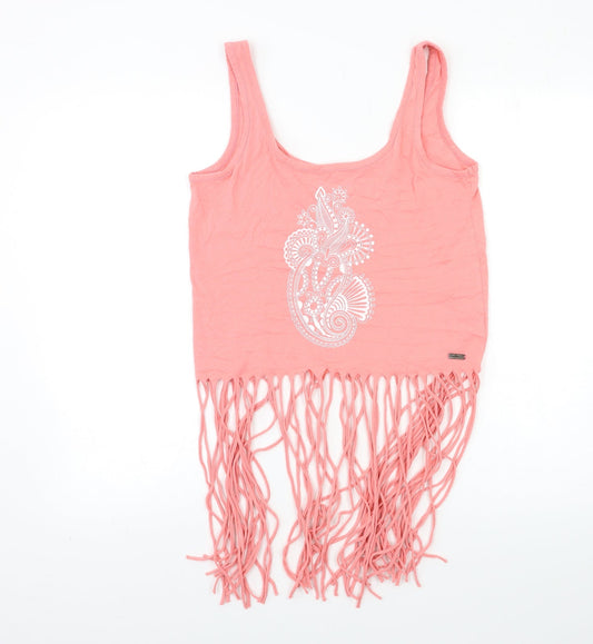 Womens UK Size 10 Lee Cooper Pink Basic Tank