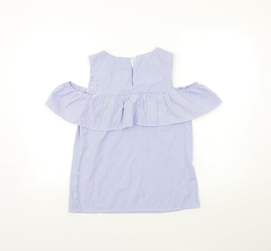 Womens UK Size 8 Dorothy Perkins Blue Basic Blouse