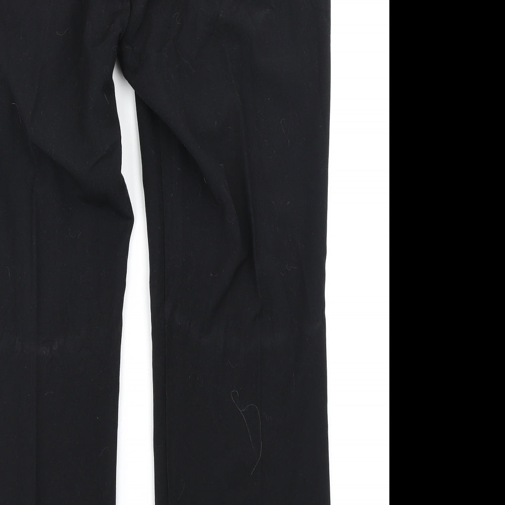 Womens UK Size 14 M&S Regular Fit Black Trousers