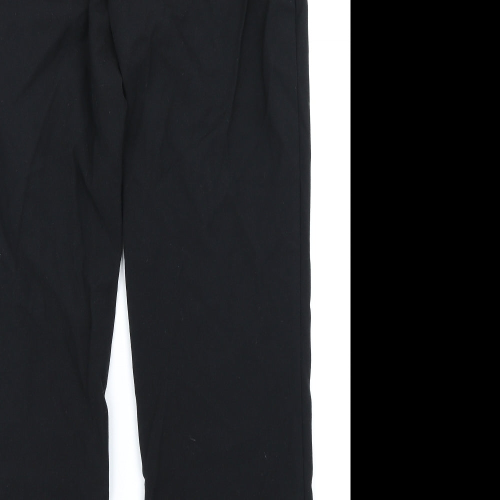 Womens UK Size 14 M&S Woman Regular Fit Black Trousers