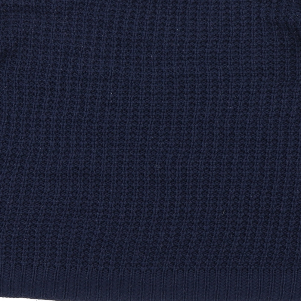 Boohoo Womens Blue Knit Pullover Jumper Size S