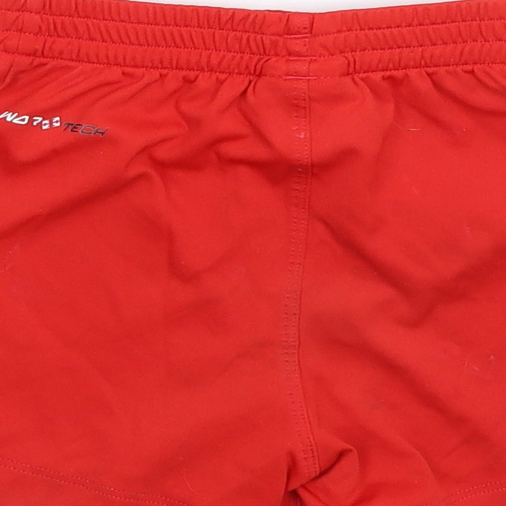 Brand and care label for Warrior Baby Red Cropped Trousers, size 9-12, Months - Shorts