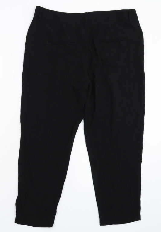 Womens UK Size 12 NEXT Regular Fit Dress Pants Black Trousers