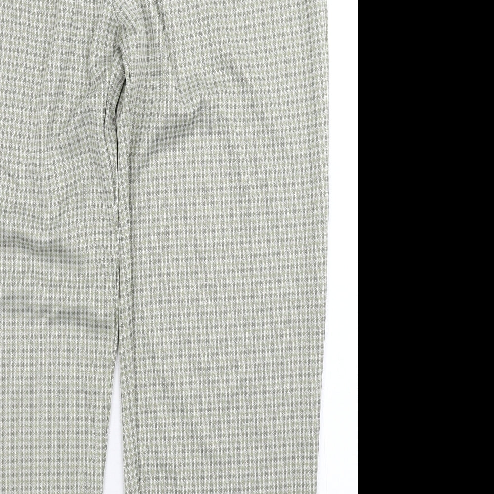 Womens UK Size 18 Preworn Regular Fit Green Trousers