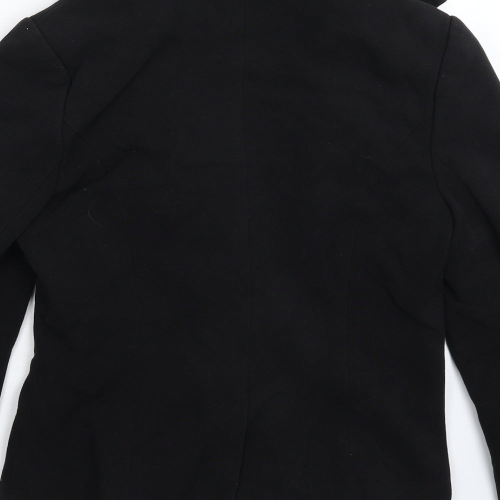 Brand and care label for Papaya women’s black jacket blazer, size UK 10