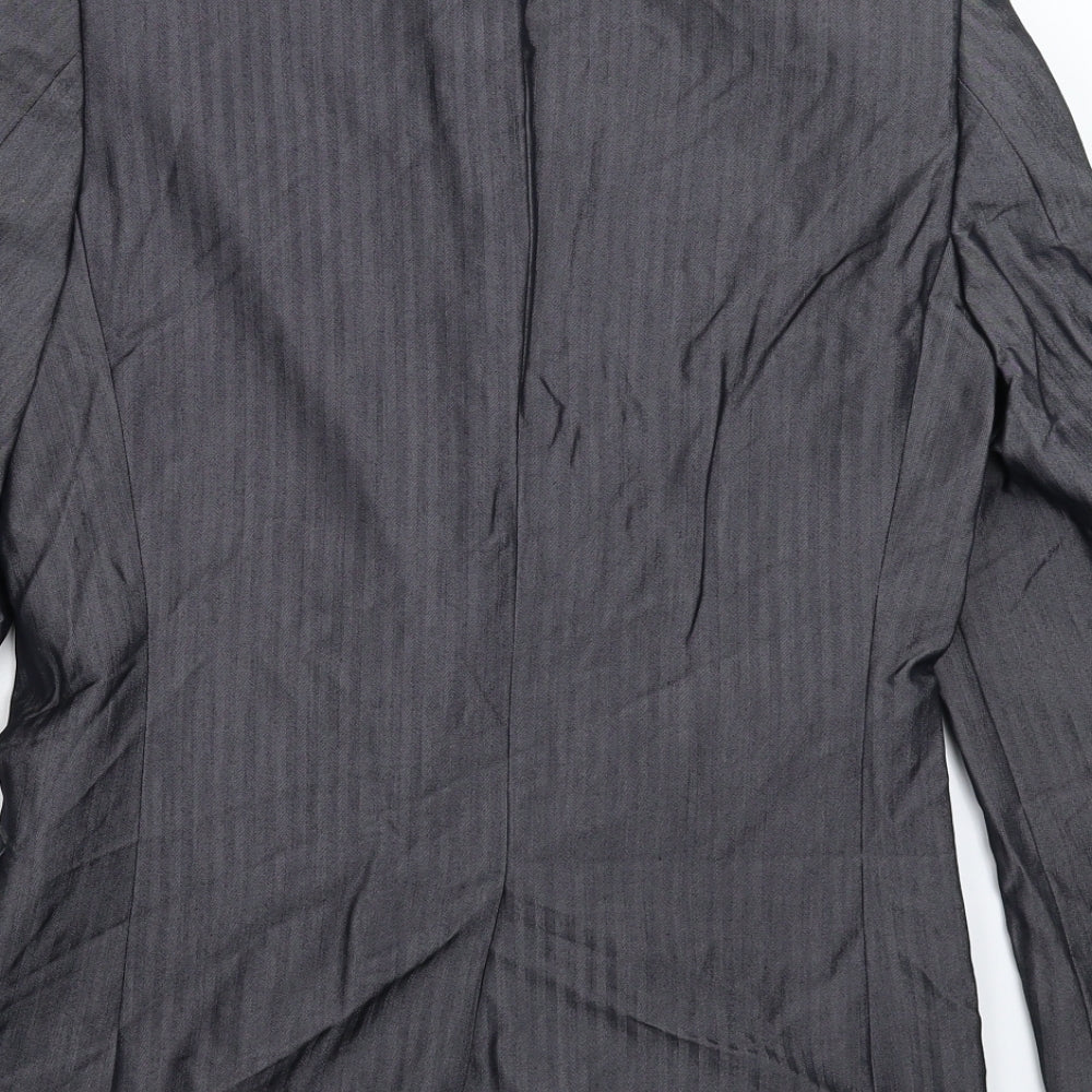 Primark Mens Grey Striped  Jacket Suit Jacket Size 36