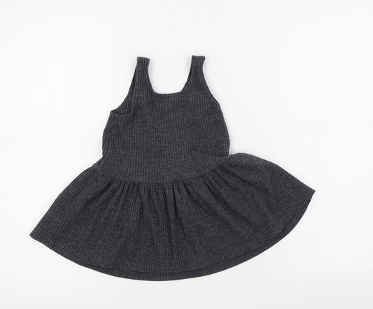 NEXT Girls Grey Chevron Fit & Flare Size 12-18 Months