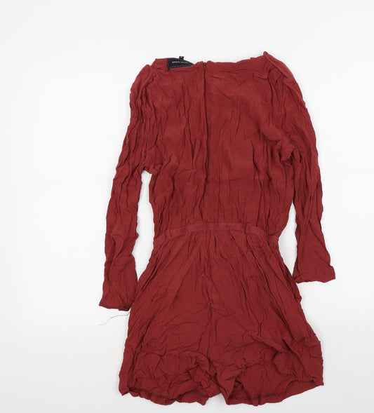 River Island Womens Brown Colourblock  Jumpsuit One-Piece Size 10