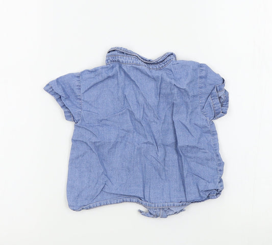 CARTER'S Girls Blue Basic Button-Up Size 2 Years