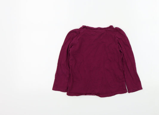 Sweet Millie Girls Purple Colourblock Basic T-Shirt Size 4 Years