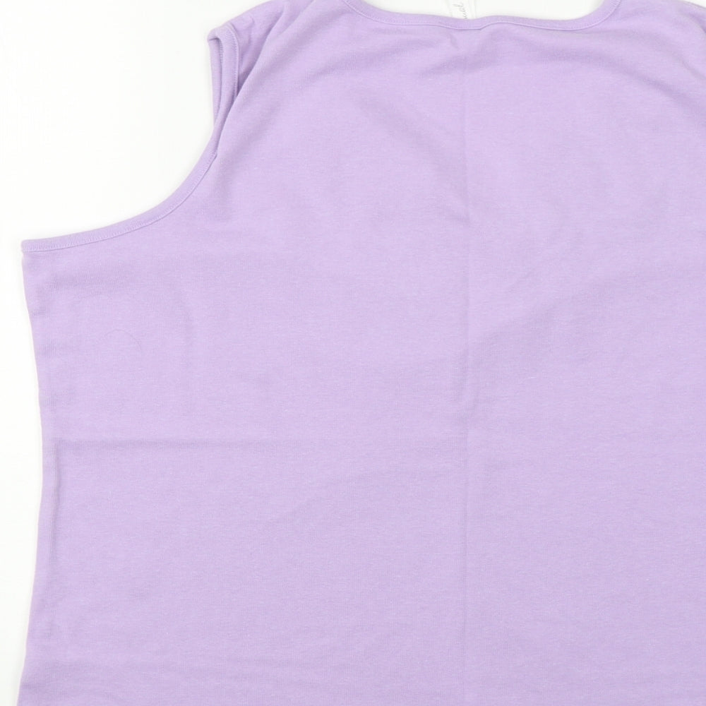 Womens UK Size XL BM Purple Basic Tank