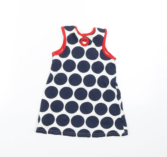 George Girls Blue Polka Dot Tank Dress Size 9-12 Months
