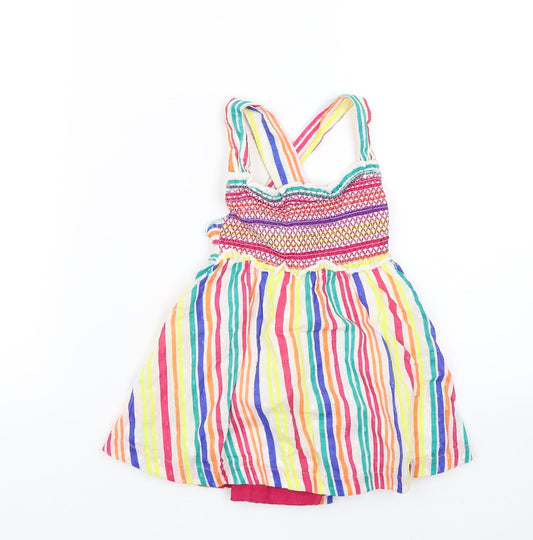 George Girls Multicoloured Striped Tank Dress Size 12-18 Months