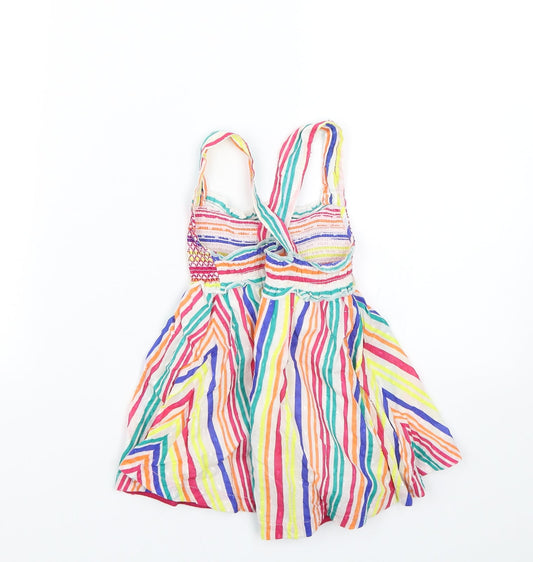 George Girls Multicoloured Striped Tank Dress Size 12-18 Months