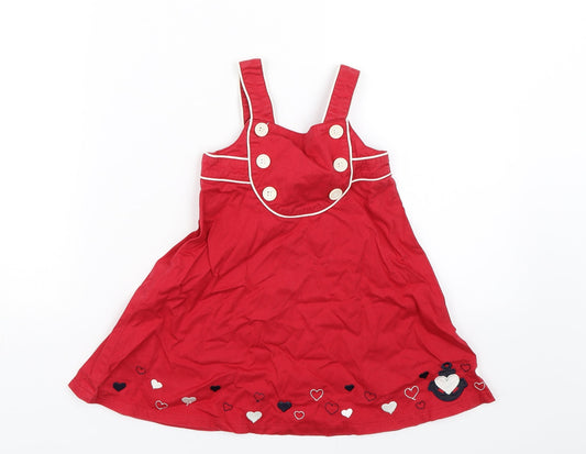 Topalina Girls Red Tank Dress Size 12 Months