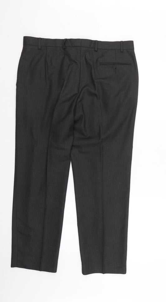 M&S Mens Grey Trousers Size 36 L25 in