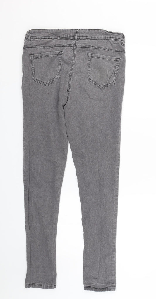 Denim co Womens Grey Denim Skinny Jeans Size 14 L30 in