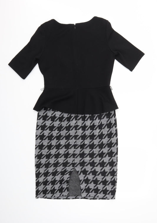 Per Una Womens Grey Argyle/Diamond Fit & Flare Size 12