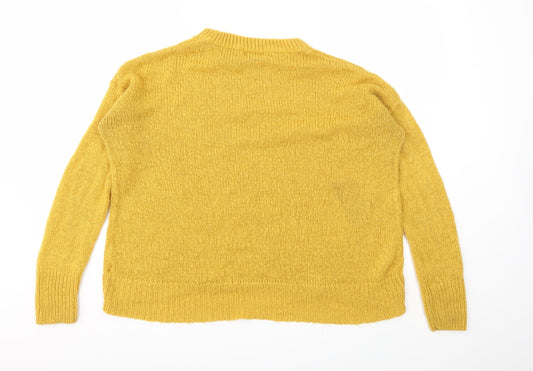 New Look Womens Yellow Pullover Jumper Size M