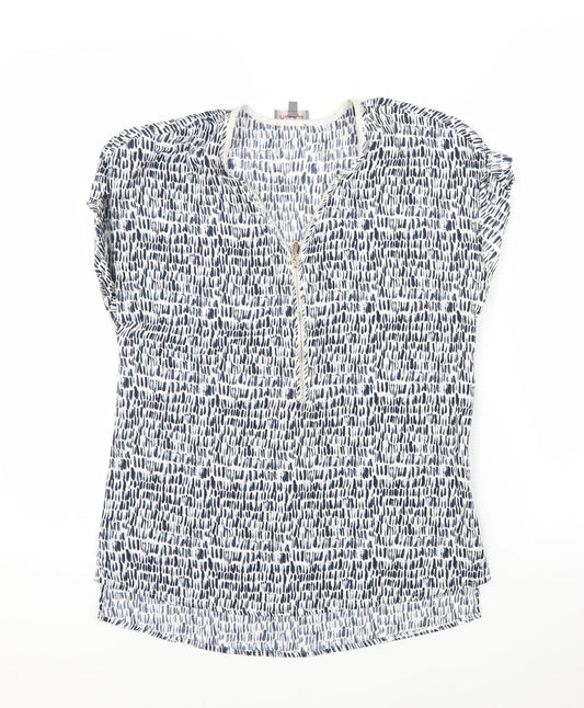 Womens UK Size 8 Phase Eight Blue Basic Blouse