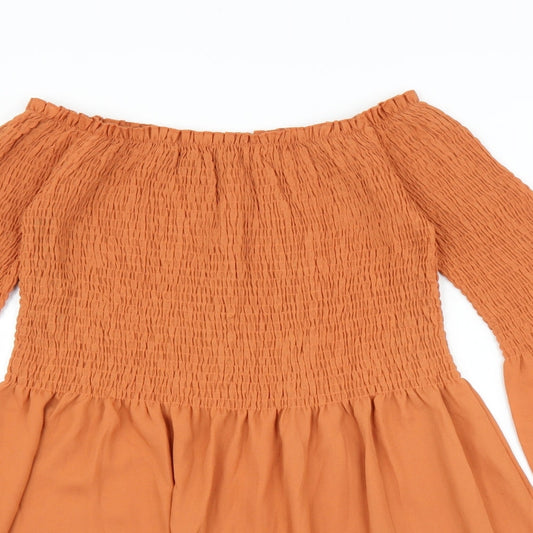 Missguided Womens Orange A-Line Size 10