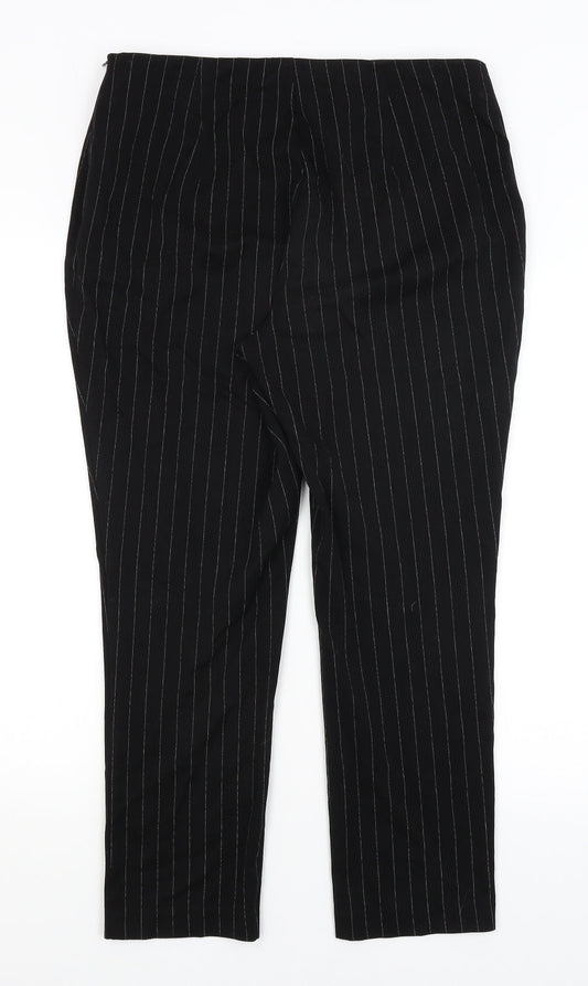 Womens UK Size 14 Very Regular Fit Dress Pants Black Trousers