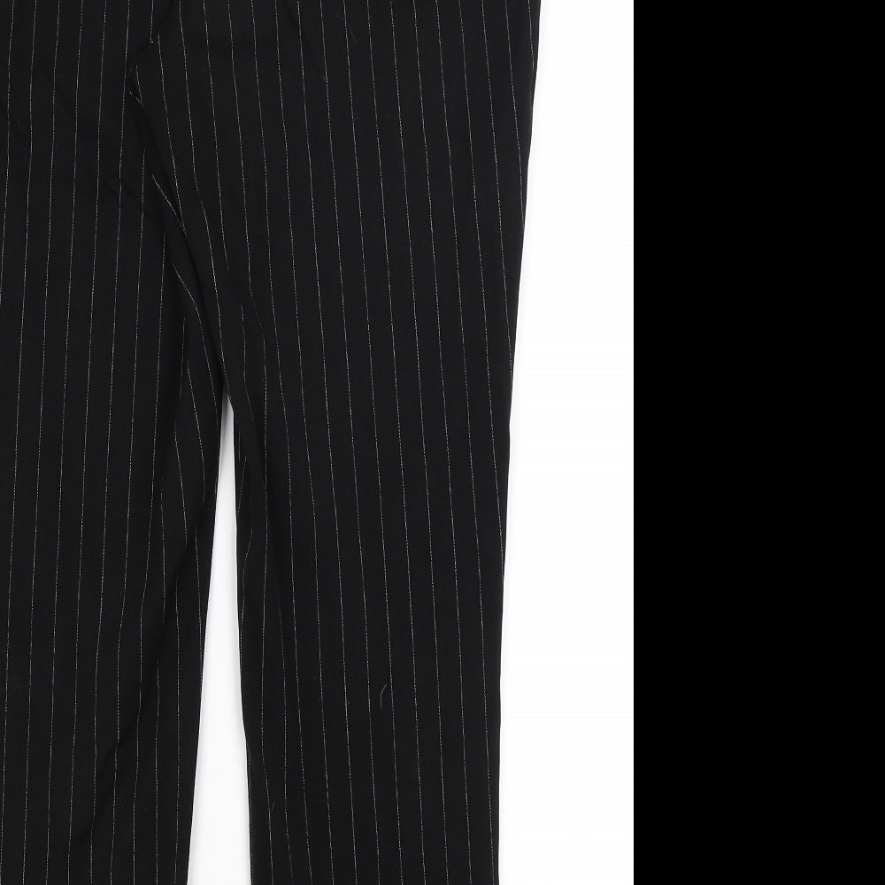 Womens UK Size 14 Very Regular Fit Dress Pants Black Trousers