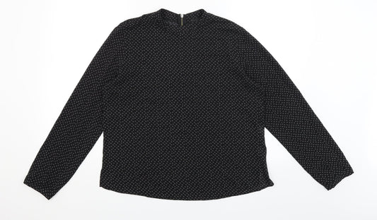 Womens UK Size 14 Atmosphere Black Basic Blouse