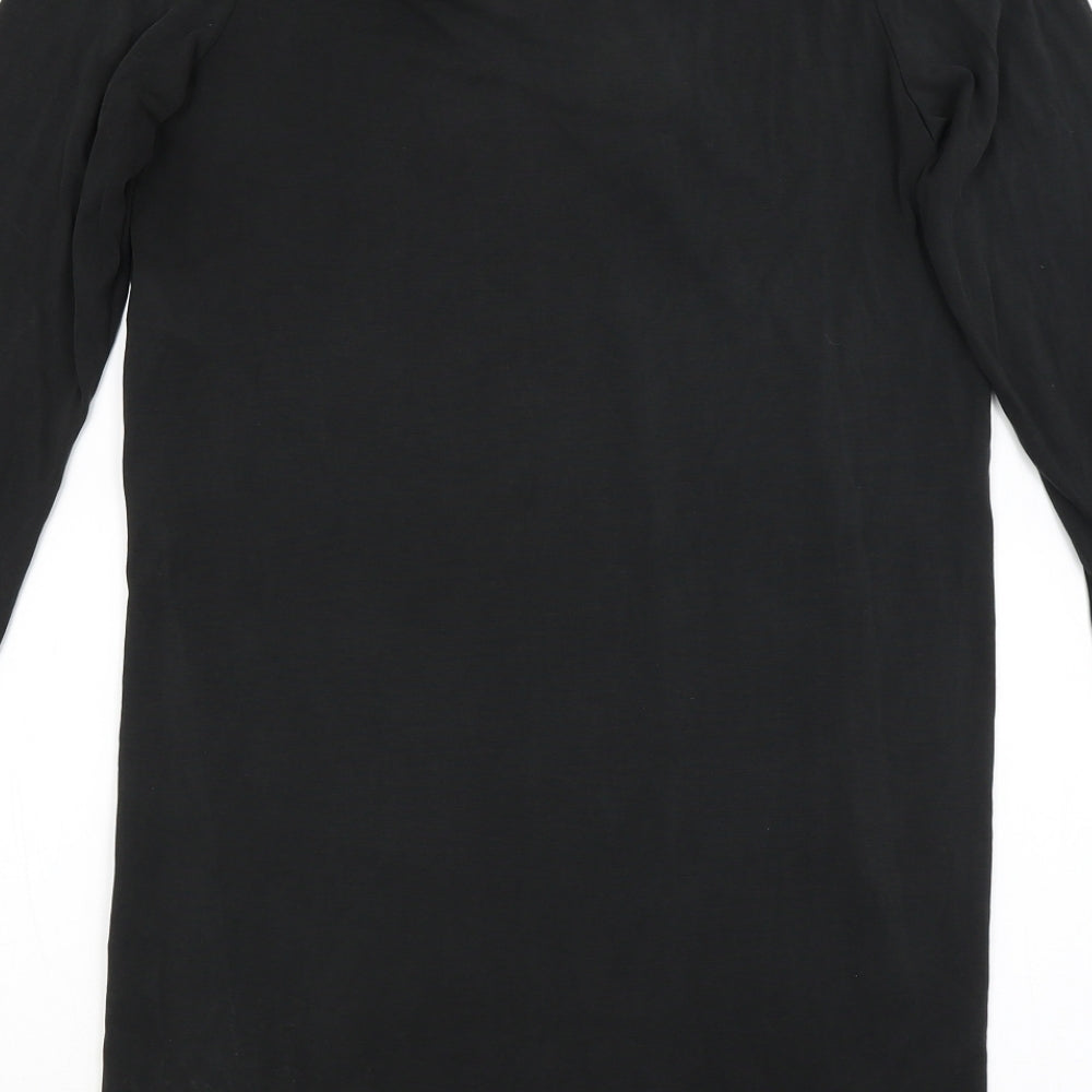 Womens UK Size 10 River Island Black Basic T-Shirt