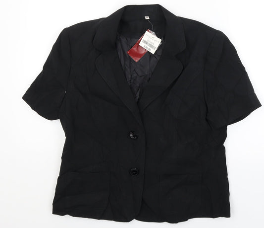Womens UK Size 12 EWM Regular Black Blazer