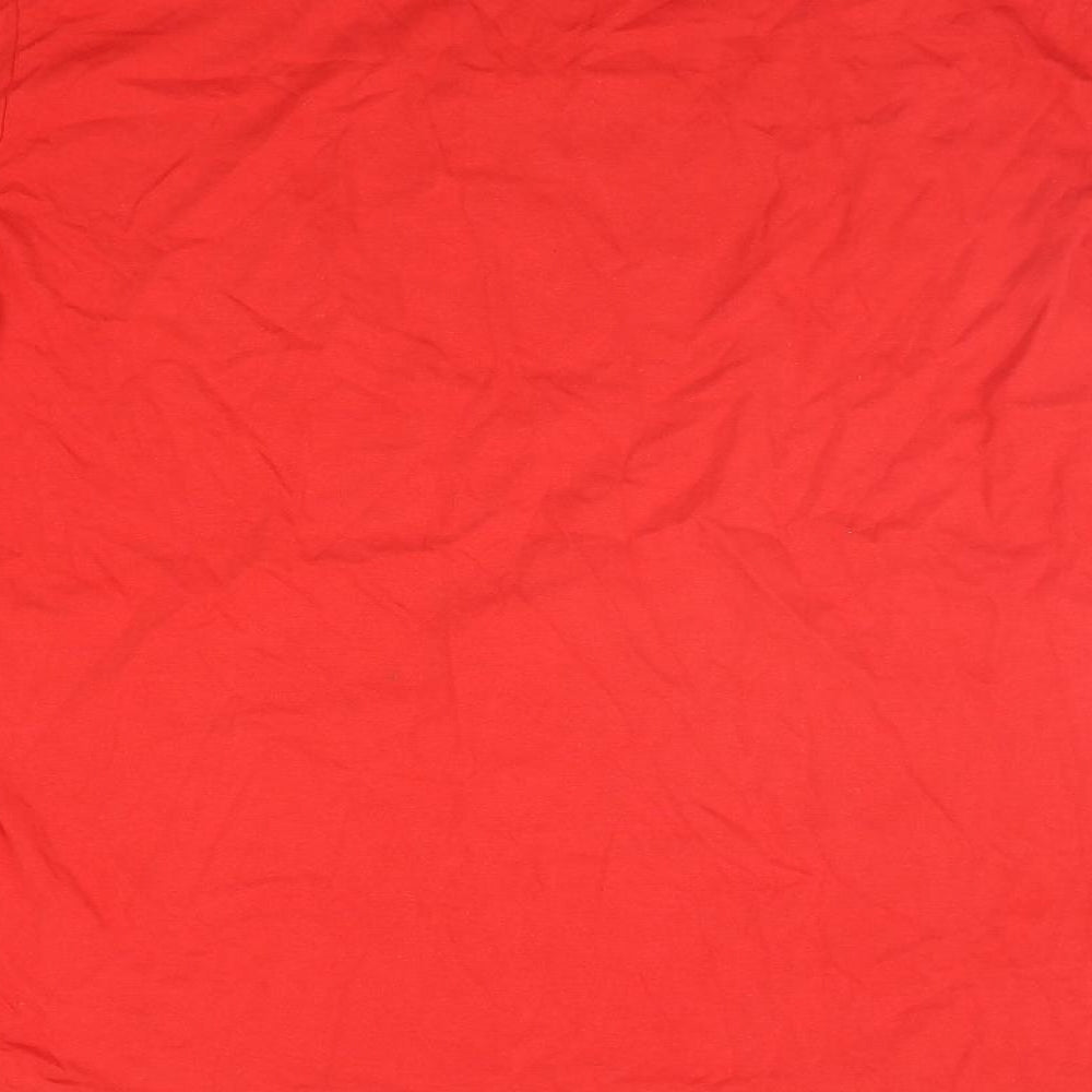 Womens UK Size L Gildan Red Basic T-Shirt