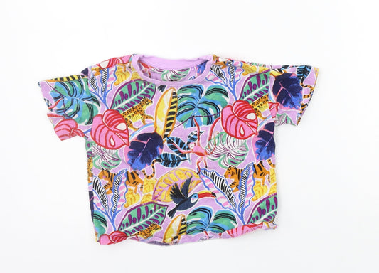 NEXT Boys Purple Geometric Basic T-Shirt Size 2 Years